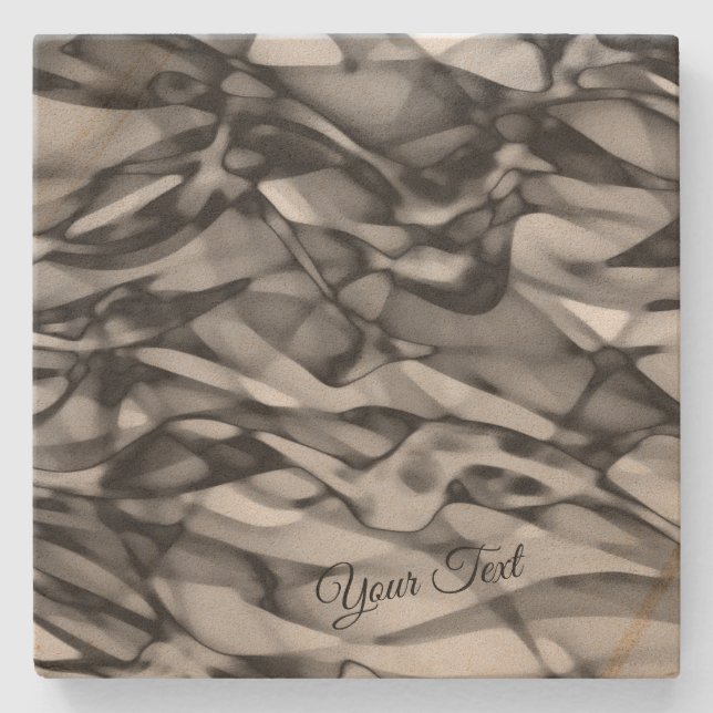 Dessous-de-verre En Pierre Abstract Art w Optional Personalized Text (Devant)