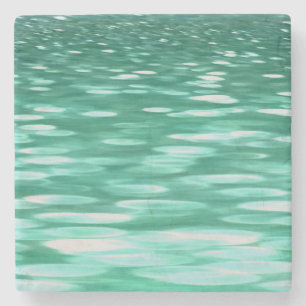 Dessous-de-verre En Pierre Abstrait #3 : Shimmer vert
