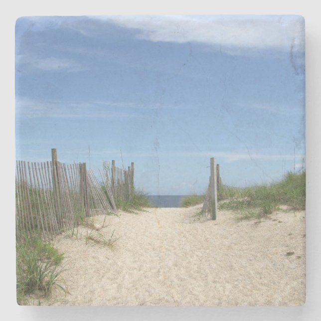 Dessous-de-verre En Pierre Accès public 32, plage de Wrightsville (Devant)