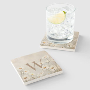 Dessous-de-verre En Pierre Accueil rustique Country Daisy