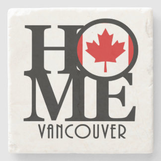 Dessous-de-verre En Pierre ACCUEIL Vancouver (Drapeau canadien)