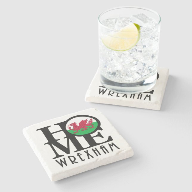 Dessous-de-verre En Pierre ACCUEIL Wrexham Wales (Côté)