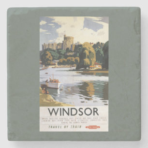 Dessous-de-verre En Pierre Affiche britannique de la Tamise de château de