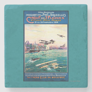 Dessous-de-verre En Pierre Affiche promotionnelle décommandée d'avion de