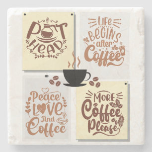 Dessous-de-verre En Pierre Affiches de café