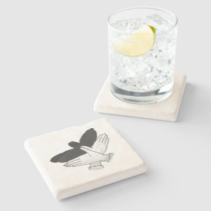 Dessous-de-verre En Pierre Aigle de silhouette