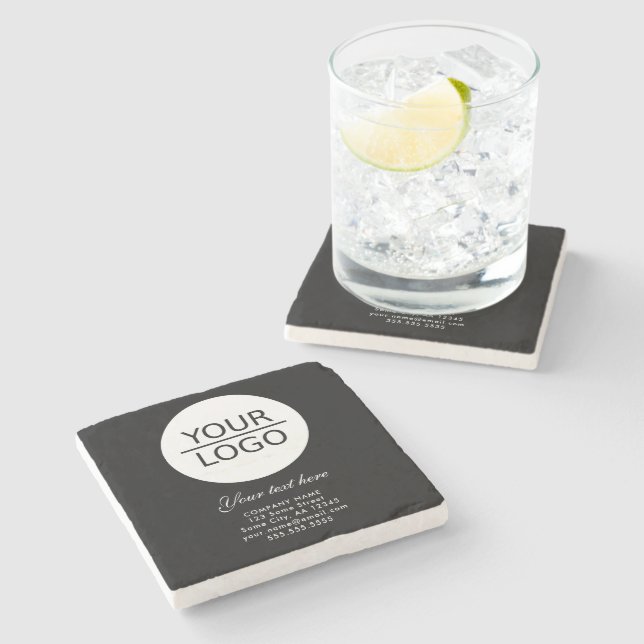 Dessous-de-verre En Pierre Ajouter votre logo Promotion de texte personnalisé (Côté)