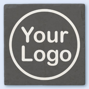 Dessous-de-verre En Pierre Ajouter votre propre logo   Arrière - plan noir