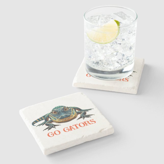 Dessous-de-verre En Pierre Alligator - Go Gators (Côté)