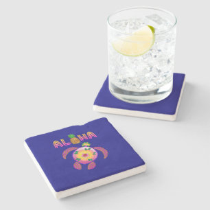 Dessous-de-verre En Pierre Aloha Hawaiian Honu Turtle