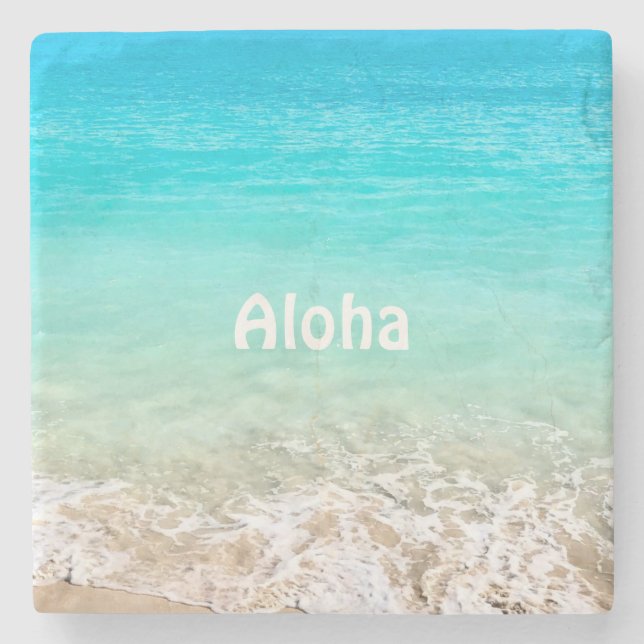 Dessous-de-verre En Pierre Aloha Tropical Hawaïen (Devant)