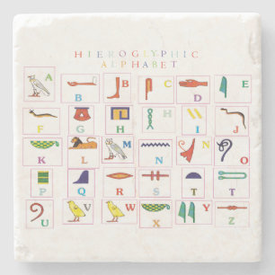 Dessous-de-verre En Pierre Alphabet Hiéroglyphique