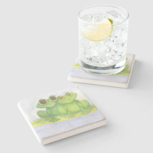 Dessous-de-verre En Pierre Amateurs adorables de grenouilles