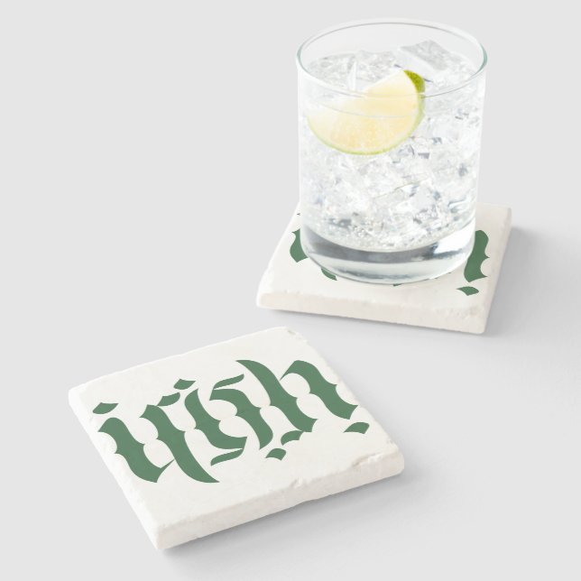 Dessous-de-verre En Pierre Ambigramme irlandais (Côté)