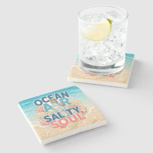 Dessous-de-verre En Pierre Âme salée de l'air océanique