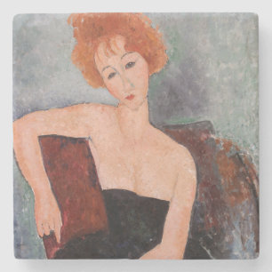 Dessous-de-verre En Pierre Amedeo Modigliani - Robe de soirée pour filles rou