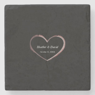 Dessous-de-verre En Pierre Amour Coeur Attractif Charming Mariage