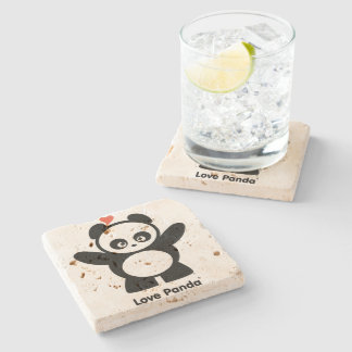 Dessous-de-verre En Pierre Amour Panda®