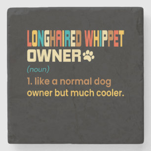 Dessous-de-verre En Pierre Amusant LonghEI Whippet Vintage Retro Chien Maman