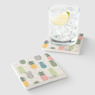 Dessous-de-verre En Pierre Ananas colorés et tendance