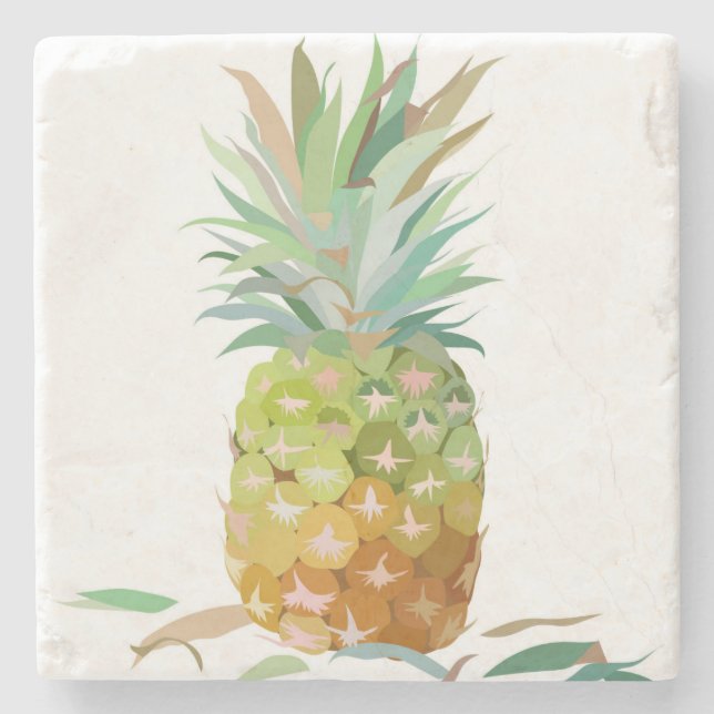 Dessous-de-verre En Pierre Ananas exotique tropical (Devant)
