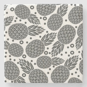 Dessous-de-verre En Pierre Ananas monochromes 2