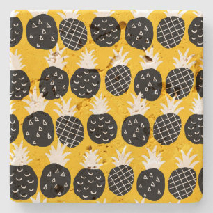Dessous-de-verre En Pierre Ananas noir