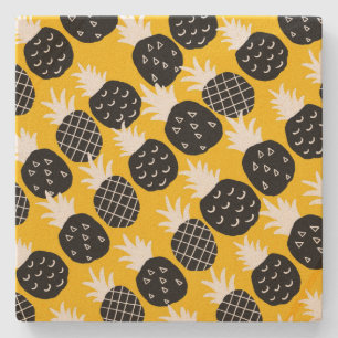 Dessous-de-verre En Pierre Ananas noir