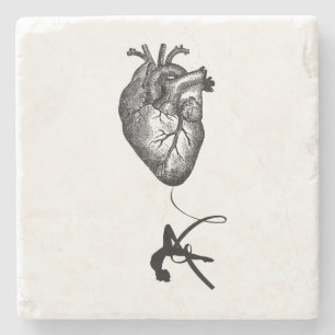 Dessous-de-verre En Pierre Anatomie de coeur - acrobate aérien