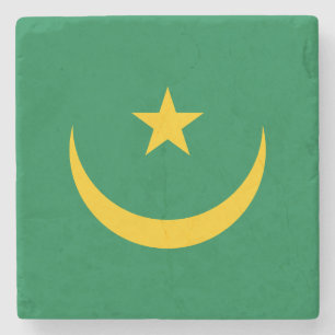 Dessous-de-verre En Pierre Ancien drapeau de Mauritanie