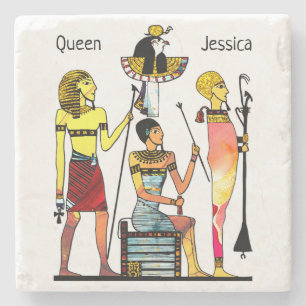 Dessous-de-verre En Pierre Ancien Égypte Pharaons Lavish Ormamentation