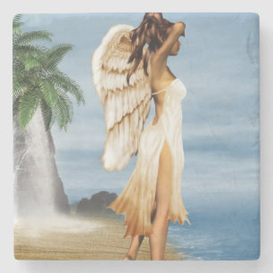 Dessous-de-verre En Pierre Ange de plage