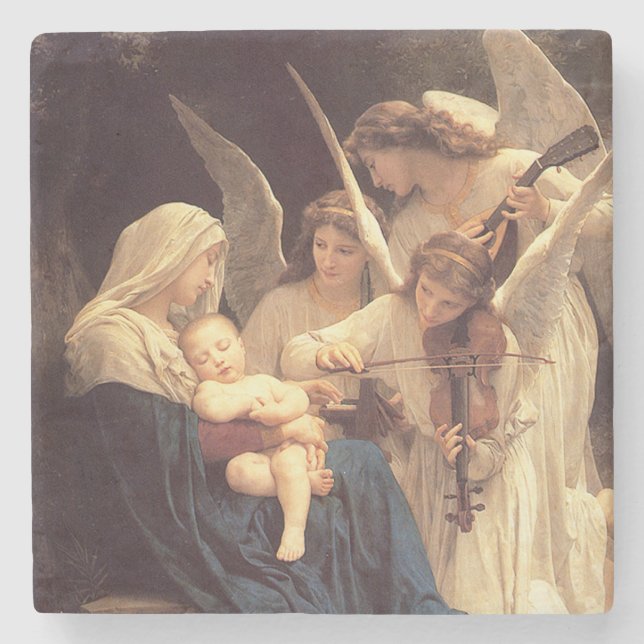 Dessous-de-verre En Pierre Angels Serenade Marie et Jésus (Devant)