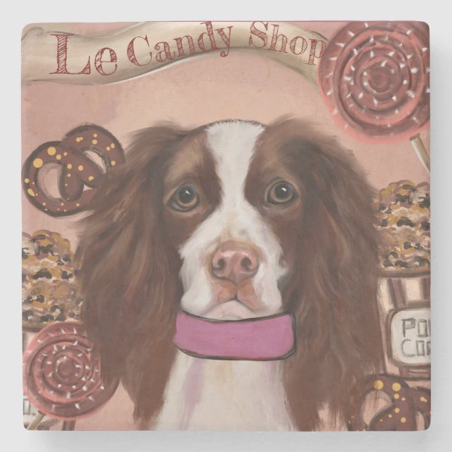 Dessous-de-verre En Pierre Anglais Springer Spaniel (Devant)