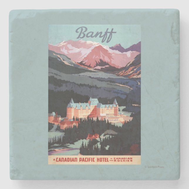 Dessous-de-verre En Pierre Aperçu de l'affiche de Fairmont Banff Springs (Devant)