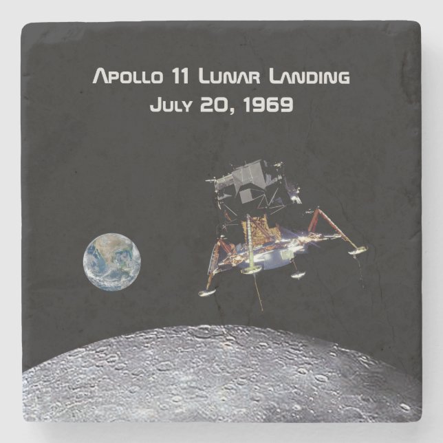 Dessous-de-verre En Pierre Apollo 11 Débarquement lunaire (Devant)