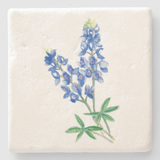 Dessous-de-verre En Pierre Aquarelle bleu 3