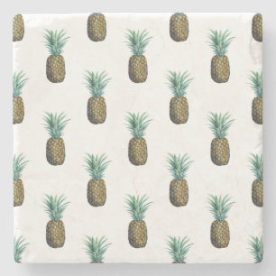 Dessous-de-verre En Pierre Aquarelle d'ananas tropical