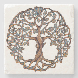 Dessous-de-verre En Pierre Arbre de la vie, dessous de verre spirituels
