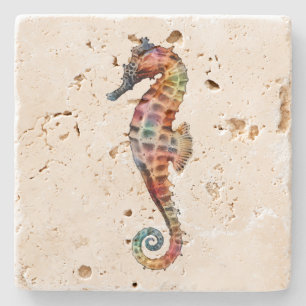 Dessous-de-verre En Pierre Arc-en-ciel d'hippocampe