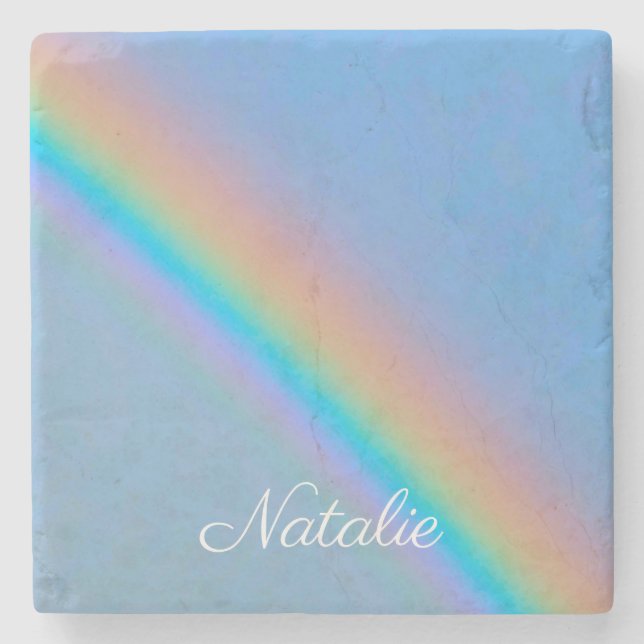 Dessous-de-verre En Pierre Arc-en-ciel naturel (Devant)
