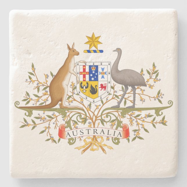 Dessous-de-verre En Pierre Armoiries de l'Australie (Devant)