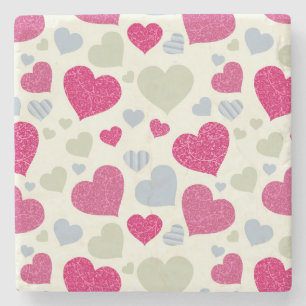 Dessous-de-verre En Pierre Arrière - plan de coeurs