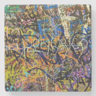 Dessous-de-verre En Pierre Arrière - plan de graffiti