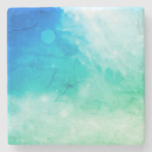 Dessous-de-verre En Pierre Art Abstrait Bleu