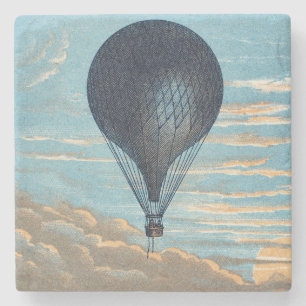 Dessous-de-verre En Pierre Art de nurserie vintage ciel montgolfière