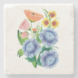 Dessous-de-verre En Pierre Art populaire Floral