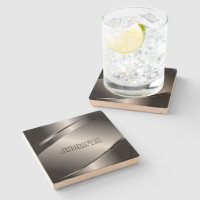 Aspect en acier inoxydable gris métallique monogra