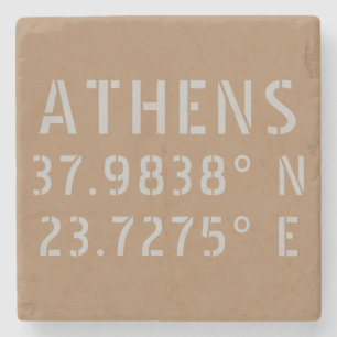 Dessous-de-verre En Pierre Athènes Latitude Longitude