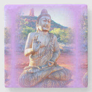Dessous-de-verre En Pierre aura Bouddha de lavande